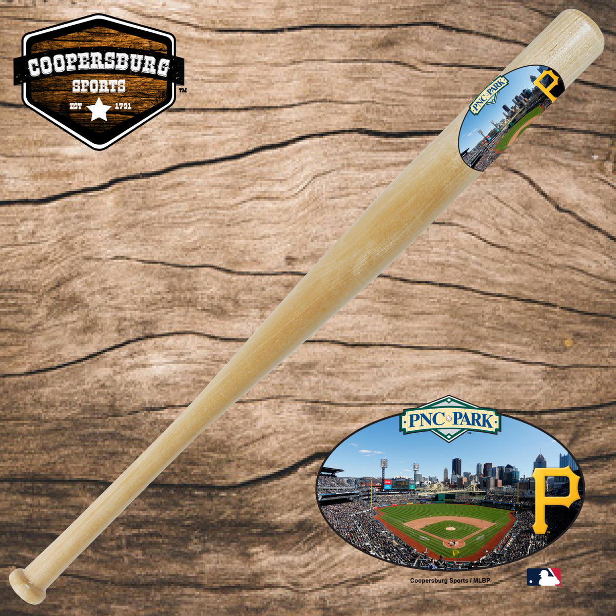 Pittsburgh Pirates Team Logo Wood 18 Bat