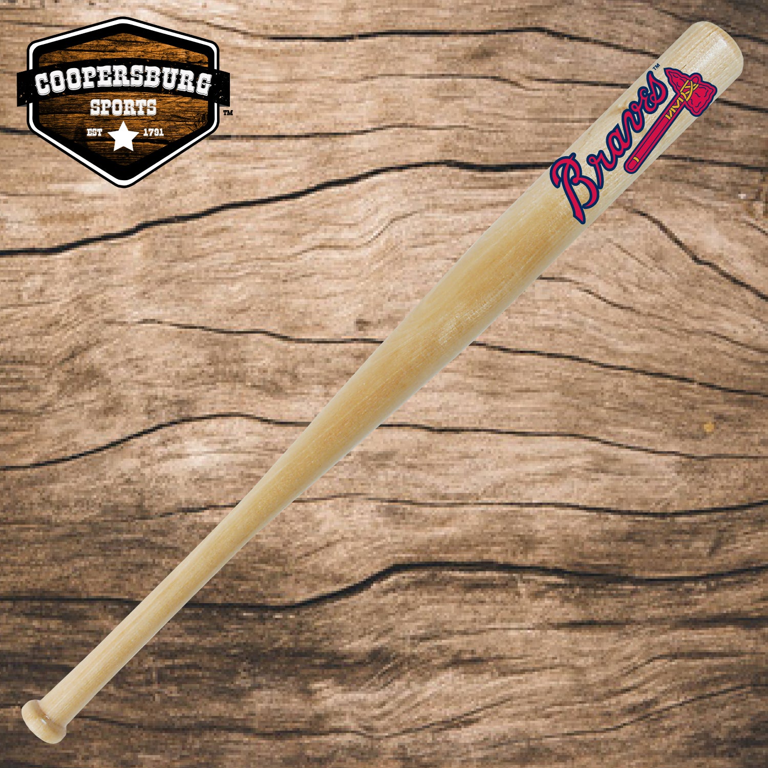 Atlanta Braves Team Logo Wood 18 Mini Bat – Coopersburg