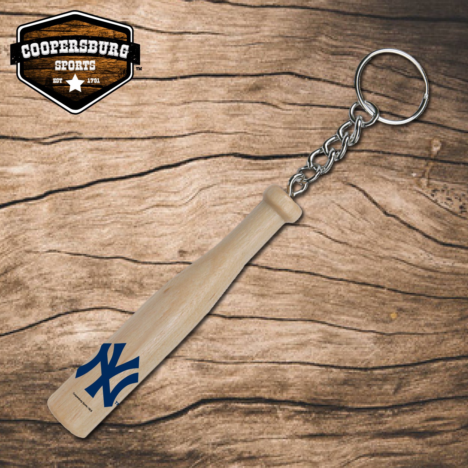 New York Baseball Charm Key Chain